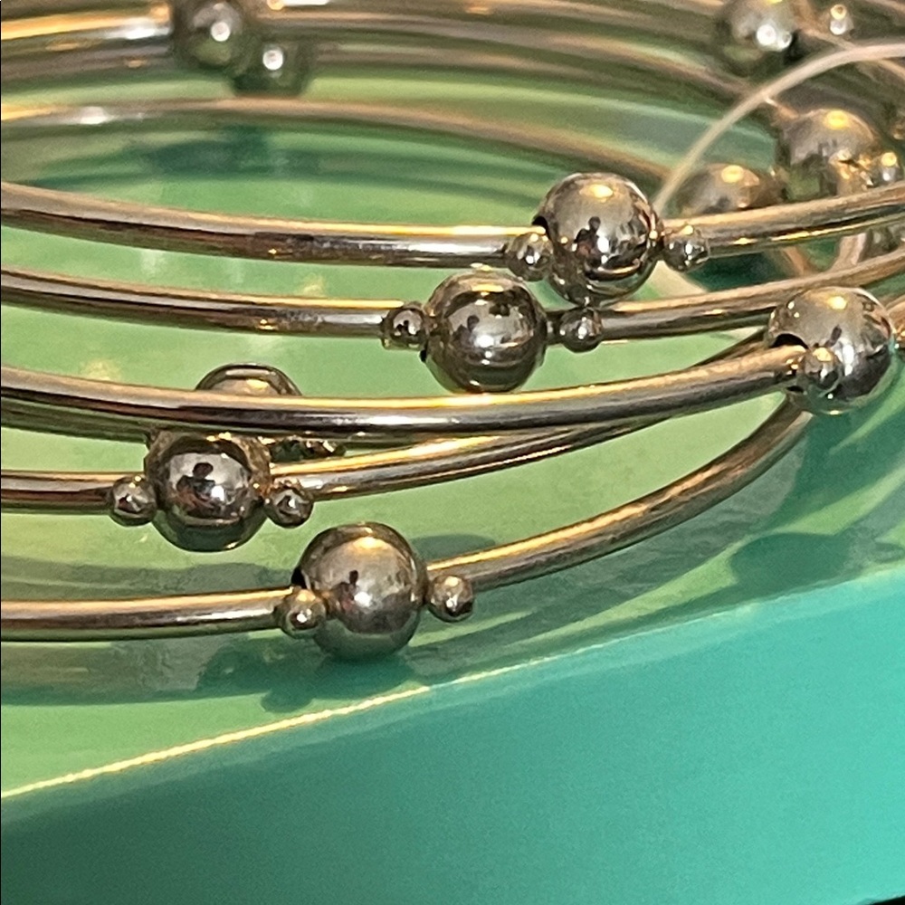Silver Beaded Bangles - Picture 6 of 12